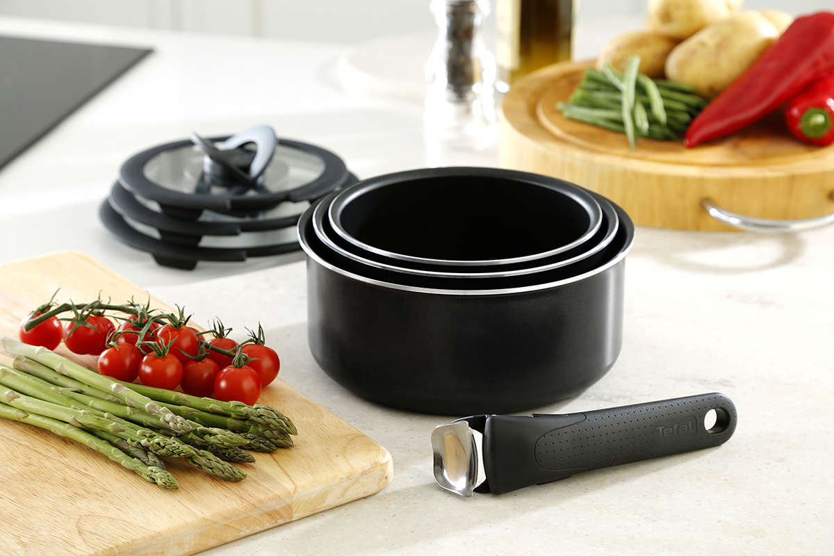 Tefal Ingenio Unlimited, 28cm Frying Pan, Stackable, Removable Handle,  Space Saving, Non-Stick, Induction, Black, L7630632